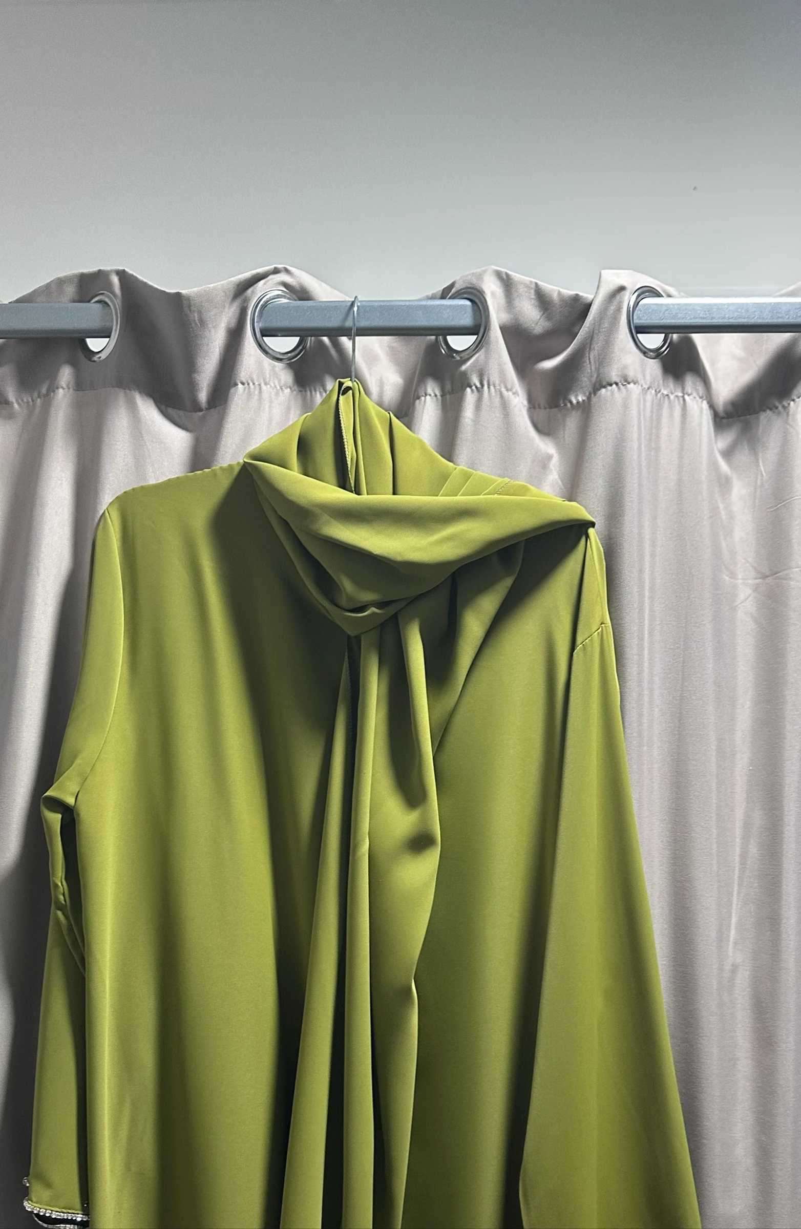 Voile green abaya one-size new – photo 5
